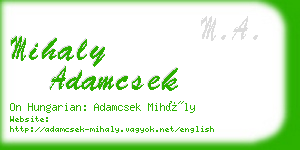 mihaly adamcsek business card